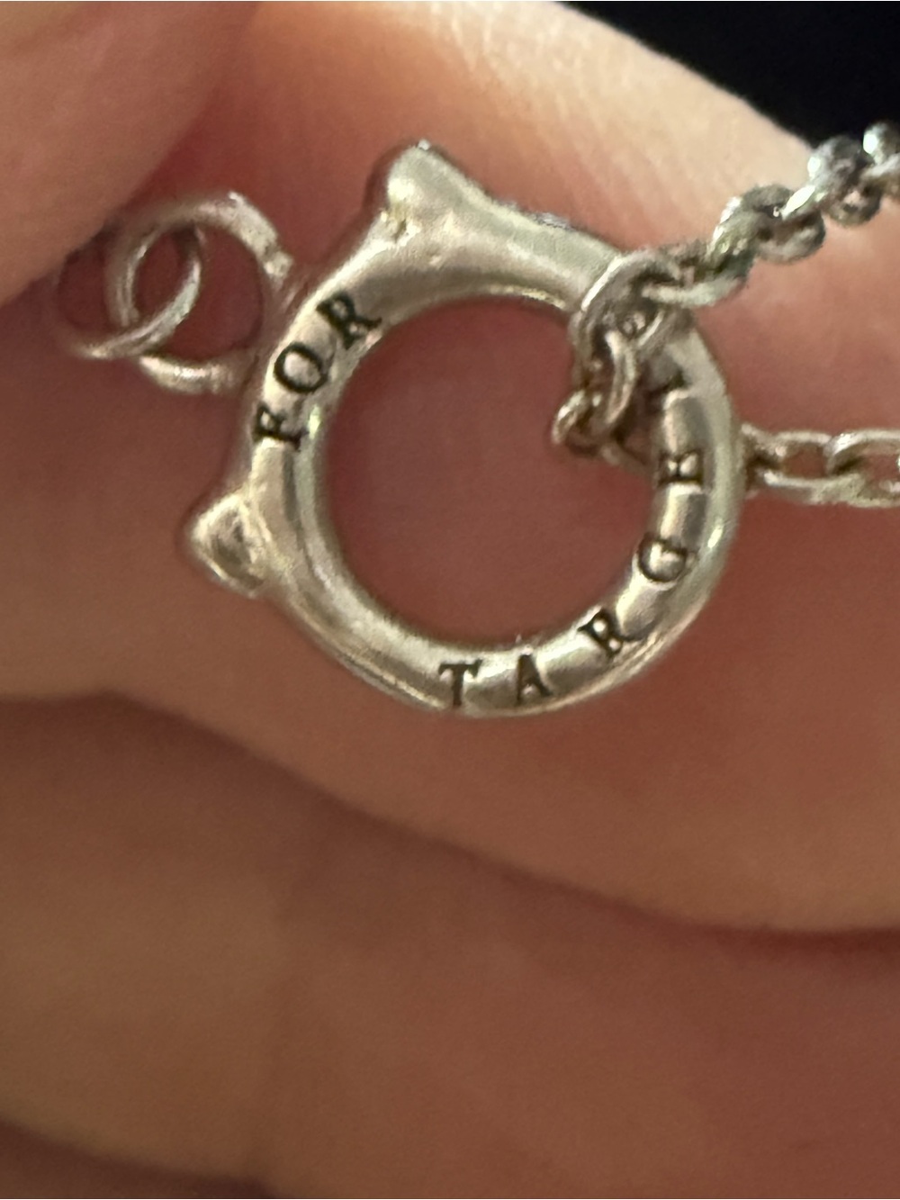 Vintage EUC Dean Harris for Target sterling Silver Peace Sign Pendant Necklace - Picture 5 of 7